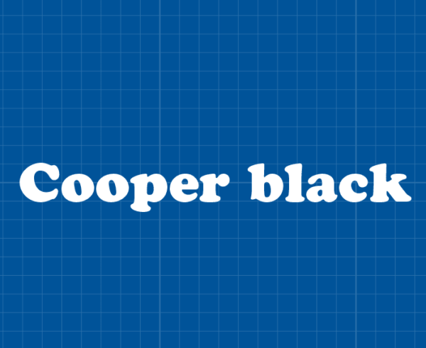 De beste fonts voor doosletters: de Cooper black is speciaal ontworpen voor signs